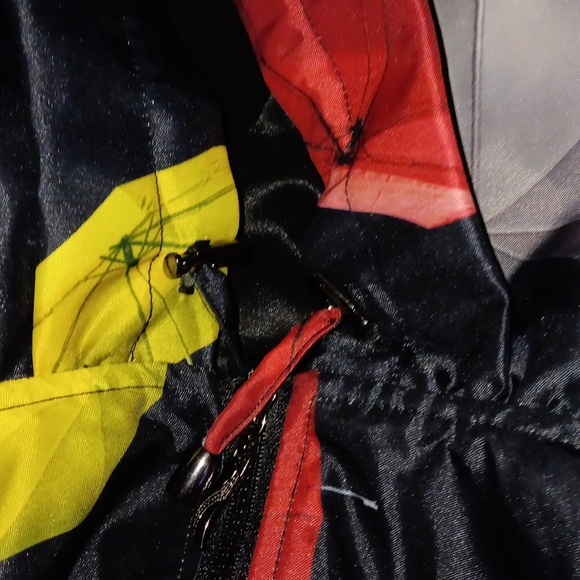 Reversible umbrella ☔ print raincoat w/hood NWT - Picture 10 of 12